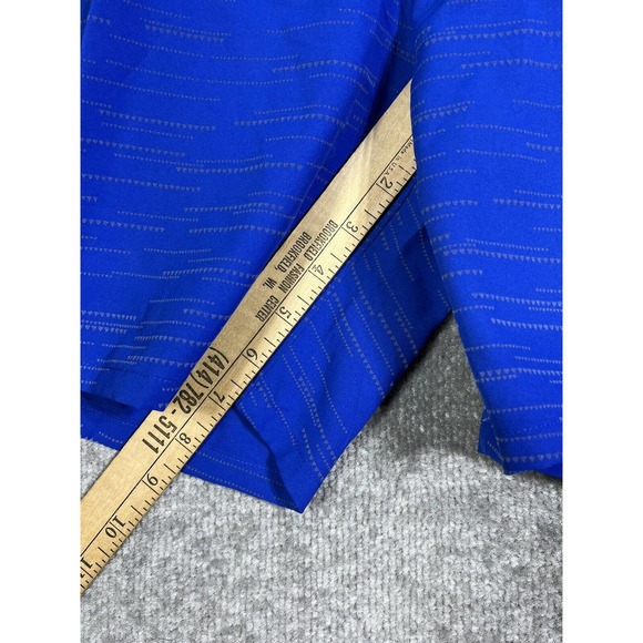 Asics Lite Show 7 Inch Running Shorts Mens XXL Blue Reflective Print Zip Pocket - Picture 14 of 14